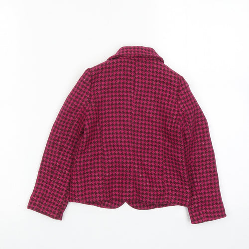 Monsoon Girls Pink Geometric Jacket Blazer Size 3-4 Years Button
