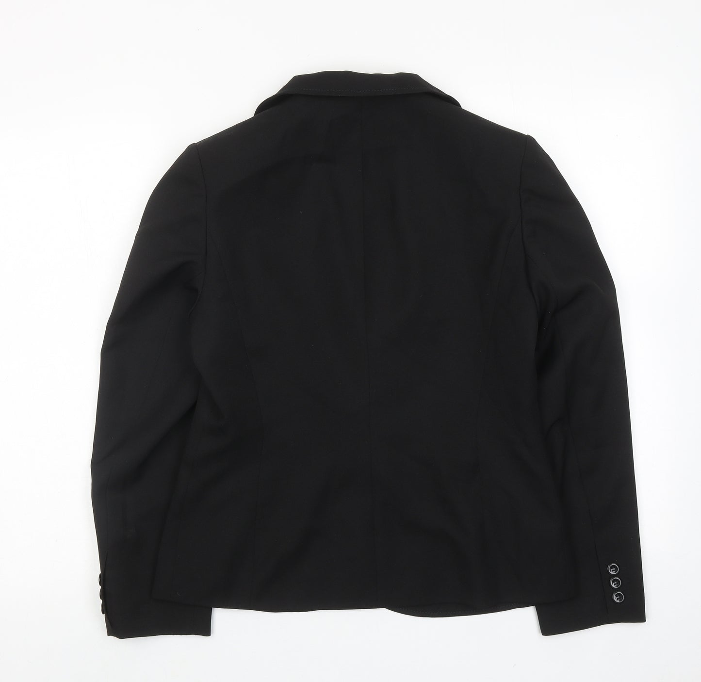BHS Womens Black Polyester Jacket Suit Jacket Size 12