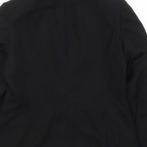 BHS Womens Black Polyester Jacket Suit Jacket Size 12