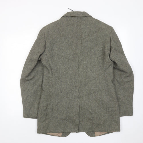 Harris Meyers Mens Green Polyester Jacket Blazer Size 38 Regular