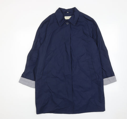 Dannimac Womens Blue Rain Coat Coat Size S Button