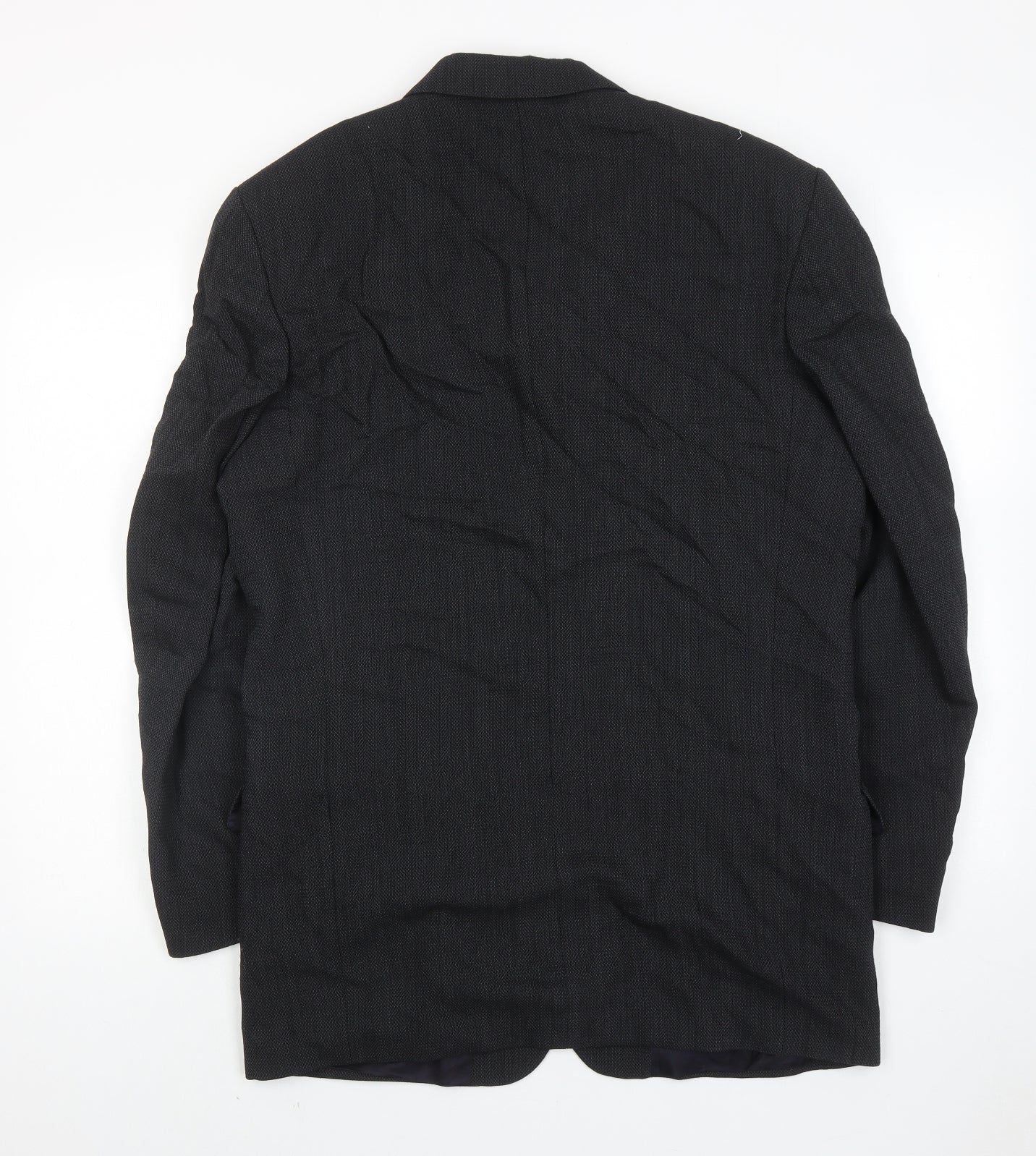 Becker Mens Black Wool Jacket Suit Jacket Size 40 Regular