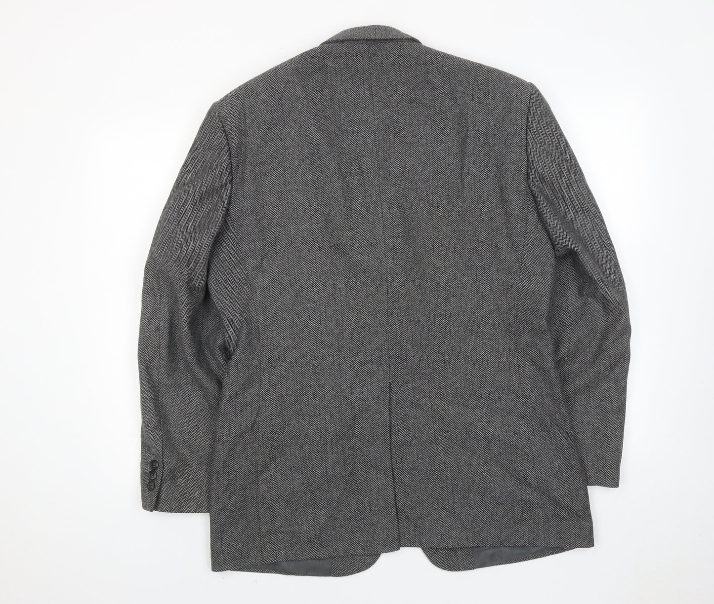 Greenwoods Mens Grey Wool Jacket Suit Jacket Size 38 Regular