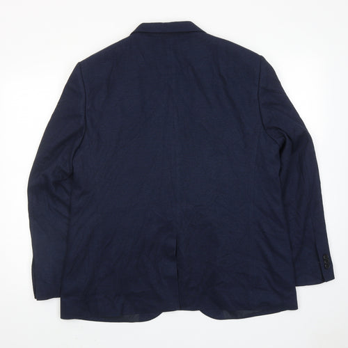 Marks and Spencer Mens Blue Polyester Jacket Blazer Size 44 Regular