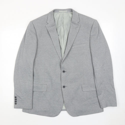 OneSixFive Mens Grey Cotton Jacket Suit Jacket Size 44 Regular