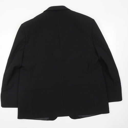 Marks and Spencer Mens Black Wool Tuxedo Suit Jacket Size 44 Regular