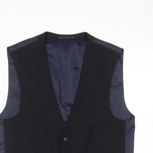 NEXT Mens Blue Polyester Jacket Suit Waistcoat Size 38 Regular