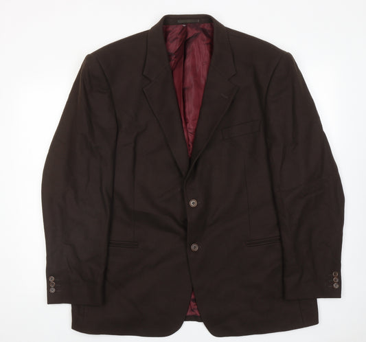 Gurteen Mens Brown Wool Jacket Suit Jacket Size 46 Regular