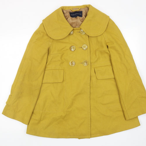 French Connection Womens Yellow Jacket Size 10 Button