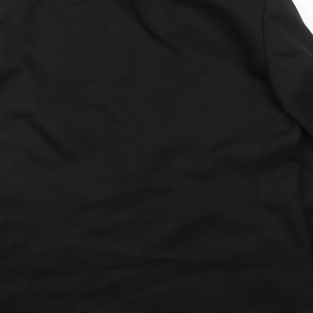 Zantos Mens Black Polyester Jacket Suit Jacket Size 42 Regular