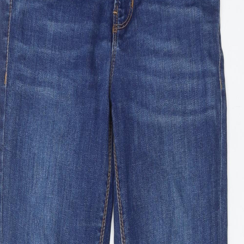 Dorothy Perkins Womens Blue Cotton Skinny Jeans Size 10 Regular Zip
