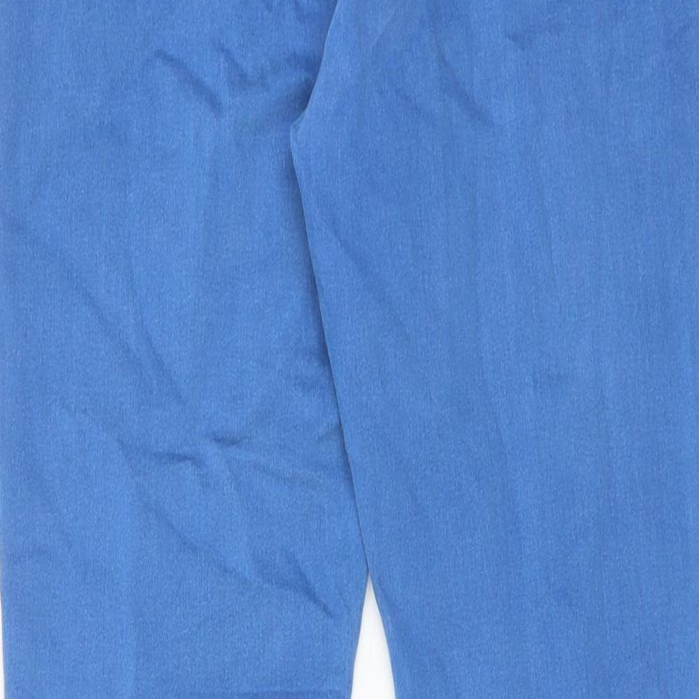 Marks and Spencer Womens Blue Cotton Skinny Jeans Size 14 Regular Zip