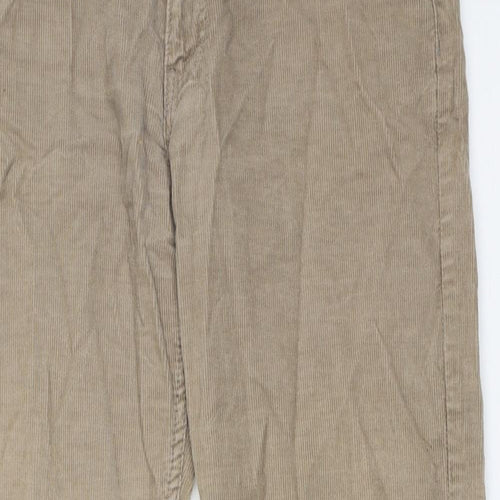 Tommy Hilfiger Mens Beige Cotton Trousers Size 34 in L32 in Regular Zip