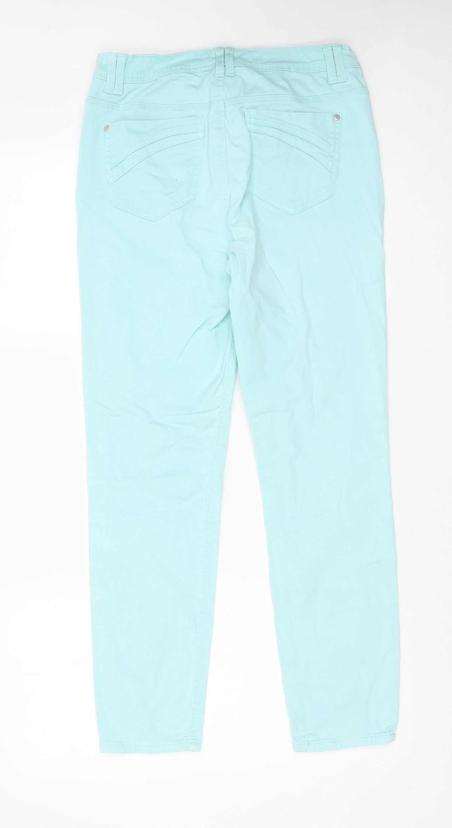 Bandolino Womens Blue Cotton Skinny Jeans Size 10 Regular Zip