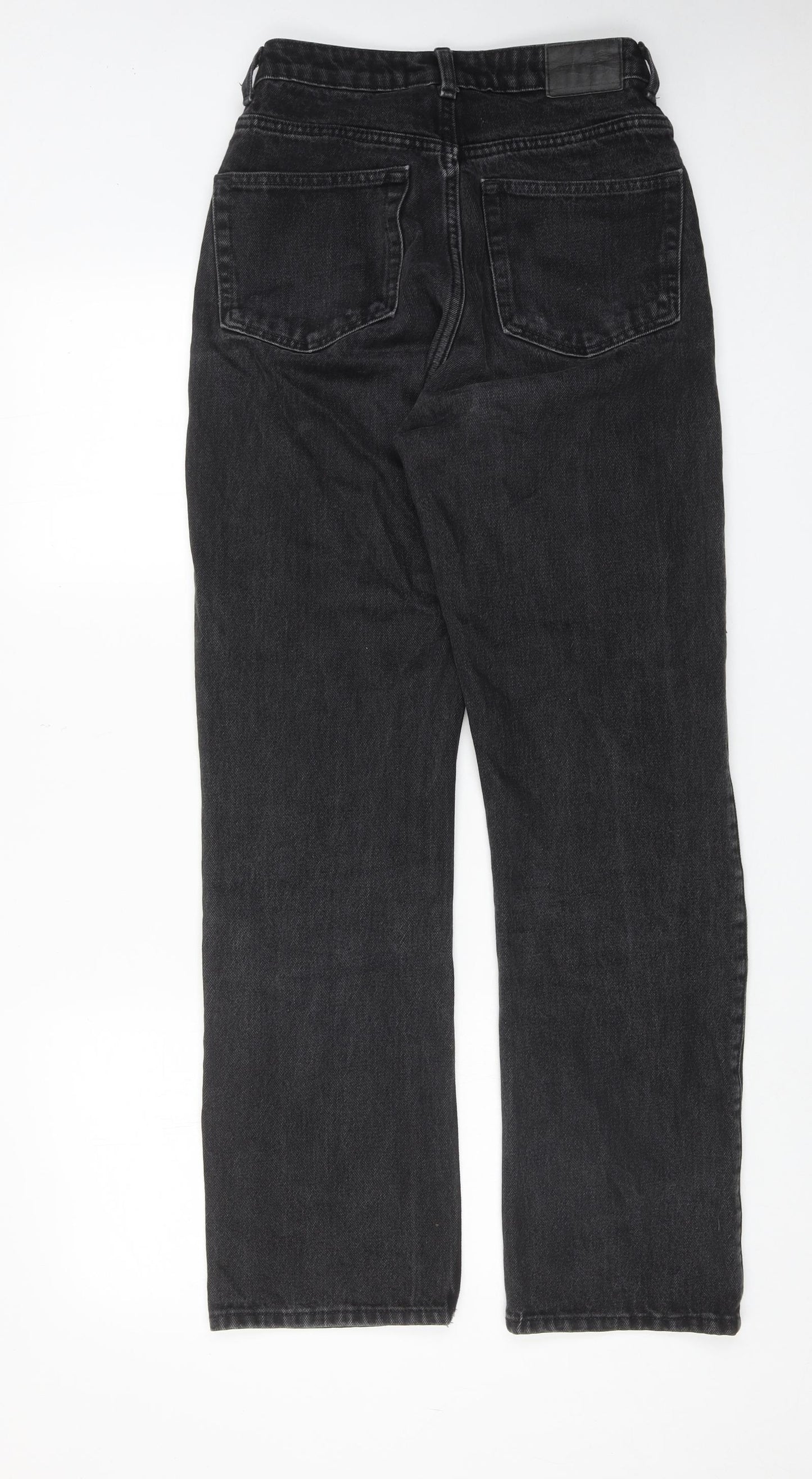 Weekday Womens Black Cotton Straight Jeans Size 25 in L30 in Regular Zip