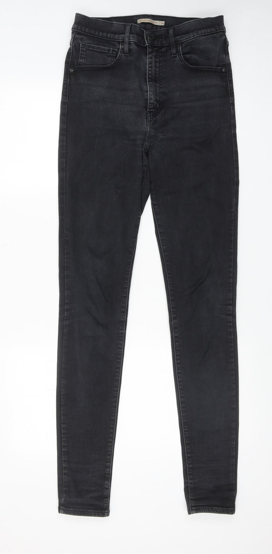 Levi's Mens Black Cotton Skinny Jeans Size 30 in L34 in Regular Zip