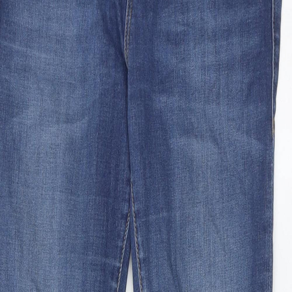 Topshop Womens Blue Cotton Skinny Jeans Size 28 in L30 in Regular Zip