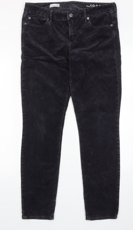 Gap Womens Purple Cotton Trousers Size 30 in Regular Zip