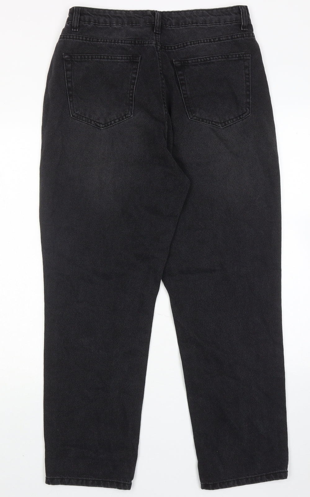 Don't think twice Womens Black Cotton Straight Jeans Size 12 Regular Zip
