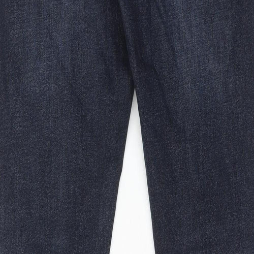 Topman Mens Blue Cotton Straight Jeans Size 30 in Slim Zip