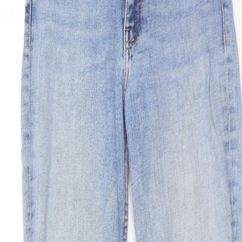 Zara Womens Blue Cotton Skinny Jeans Size 8 Regular Zip