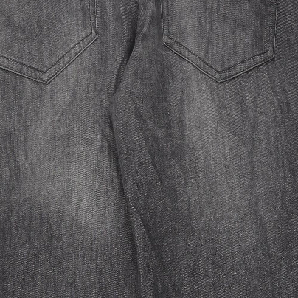North Coast Mens Grey Cotton Straight Jeans Size 44 in L29 in Regular Zip