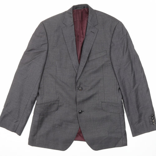 Austin Reed Mens Grey Wool Jacket Suit Jacket Size 42 Regular