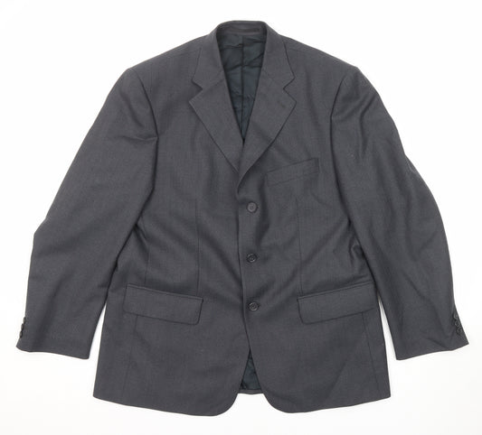 James Barry Mens Grey Wool Jacket Suit Jacket Size 42 Regular