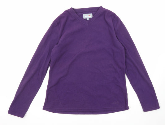 Peter Storm Womens Purple Polyester Pullover Sweatshirt Size 14 Pullover