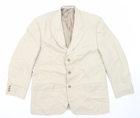Marks and Spencer Mens Ivory Modal Jacket Suit Jacket Size 42 Regular