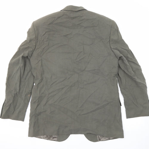 Ultimo Mens Green Lyocell Jacket Suit Jacket Size 38 Regular