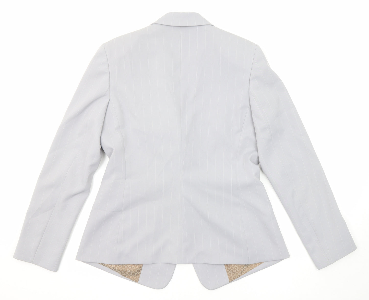Lene Sand Womens Grey Polyester Jacket Suit Jacket Size 12
