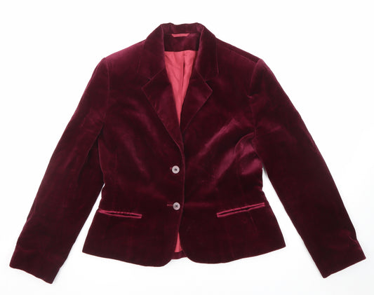 NEXT Womens Purple Jacket Blazer Size 12 Button
