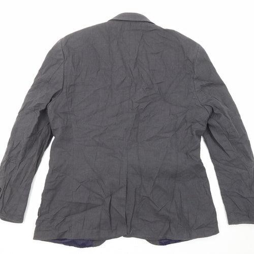 Hammond & Co Mens Grey Linen Jacket Blazer Size 42 Regular