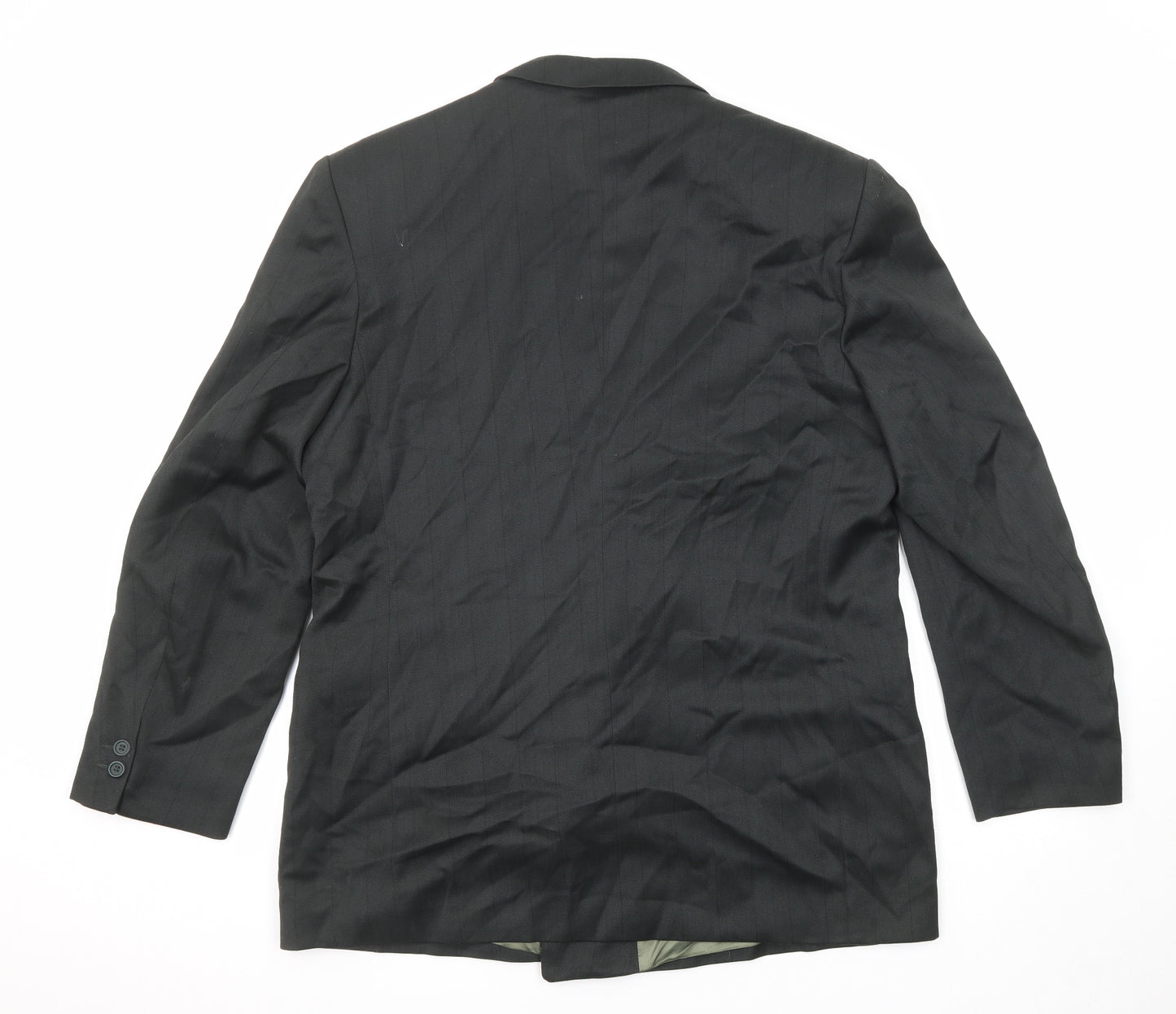 Fascino Mens Black Wool Jacket Suit Jacket Size 42 Regular