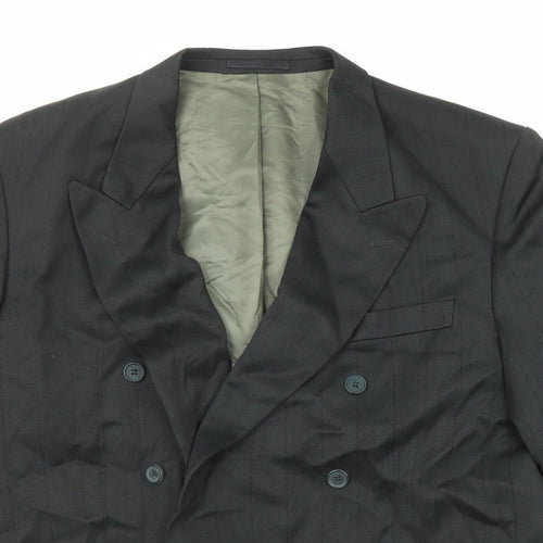 Fascino Mens Black Wool Jacket Suit Jacket Size 42 Regular