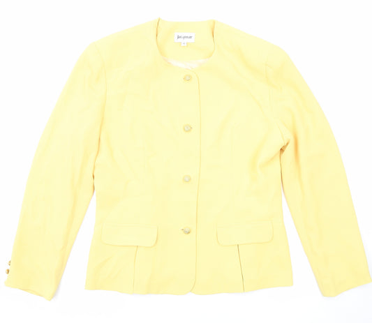 Jacqmar Womens Yellow Jacket Size 16 Button