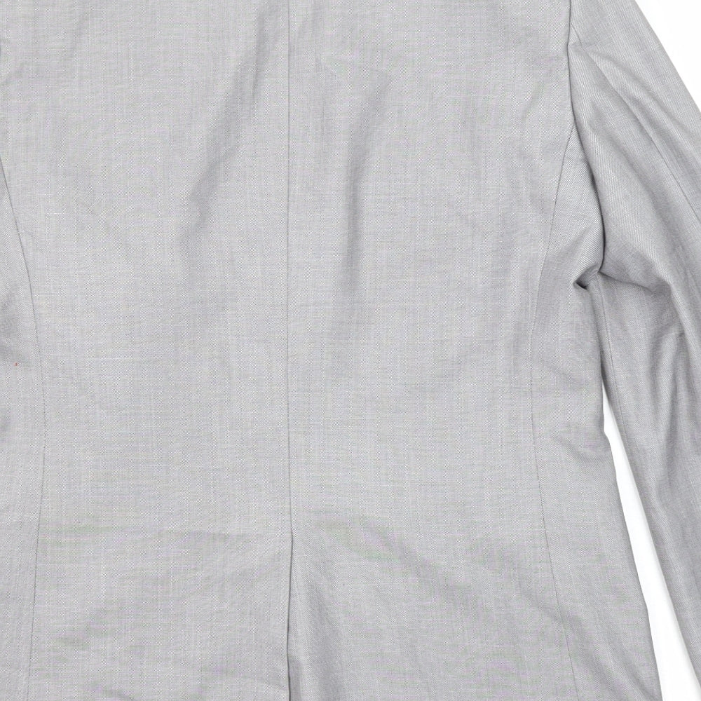 Butler & Webb Mens Grey Polyester Jacket Suit Jacket Size 40 Regular - Five-Button Sleeve