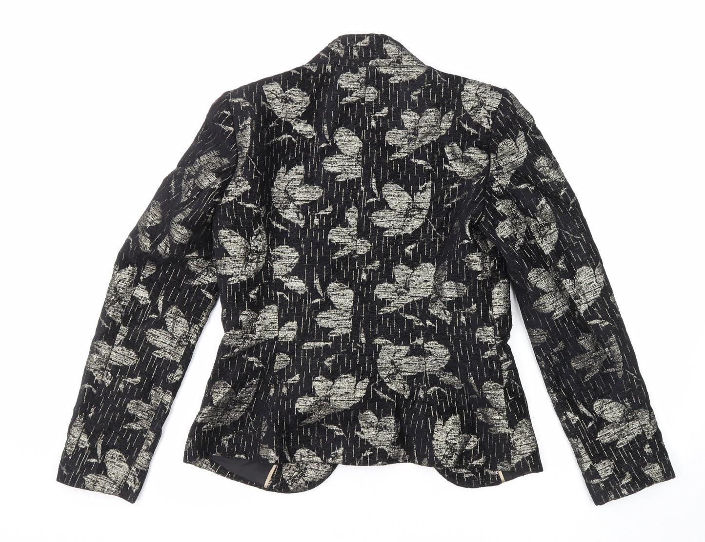 Monsoon Womens Black Geometric Jacket Blazer Size 8
