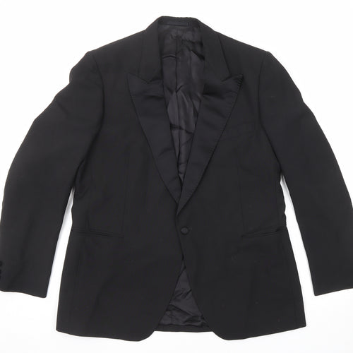 Austin Reed Mens Black Polyester Tuxedo Suit Jacket Size 44 Regular