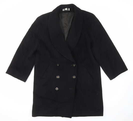Mansfield Womens Black Pea Coat Coat Size 10 Button
