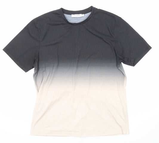 Bolongaro Trevor Mens Multicoloured Polyester T-Shirt Size L Round Neck - Ombre effect