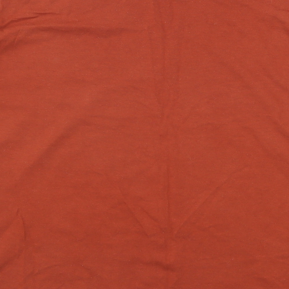 NEXT Womens Brown Cotton Basic T-Shirt Size 14 Round Neck