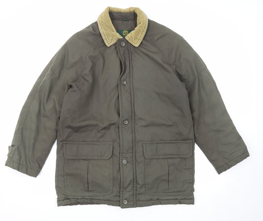 Greenwoods Mens Green Jacket Size S Zip