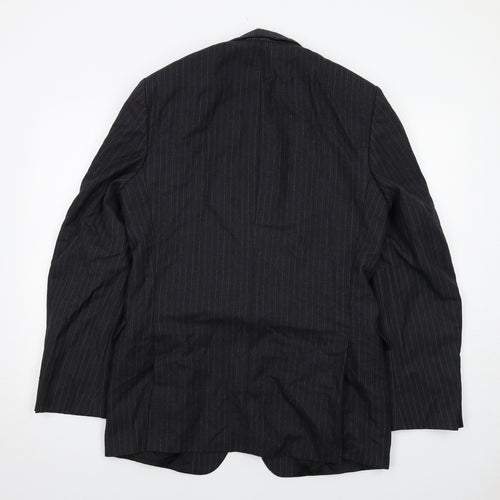 Dunn&Co Mens Grey Striped Wool Jacket Suit Jacket Size 40 Regular