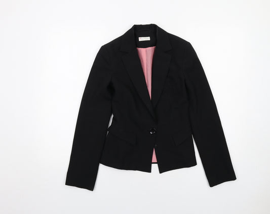 Miss Selfridge Womens Black Polyester Jacket Blazer Size 6