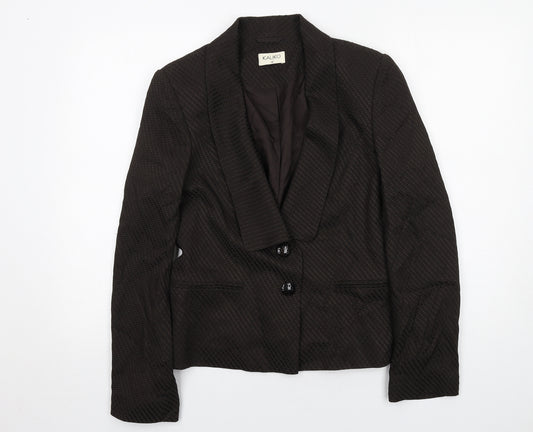 Kaliko Womens Brown Acetate Jacket Suit Jacket Size 12