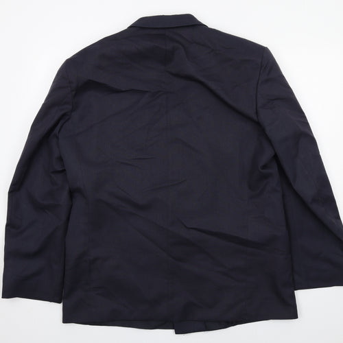 Classics Mens Blue Polyester Jacket Suit Jacket Size 44 Regular