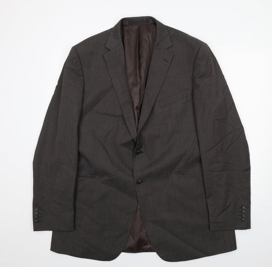 Marks and Spencer Mens Brown Wool Jacket Suit Jacket Size 46 Regular