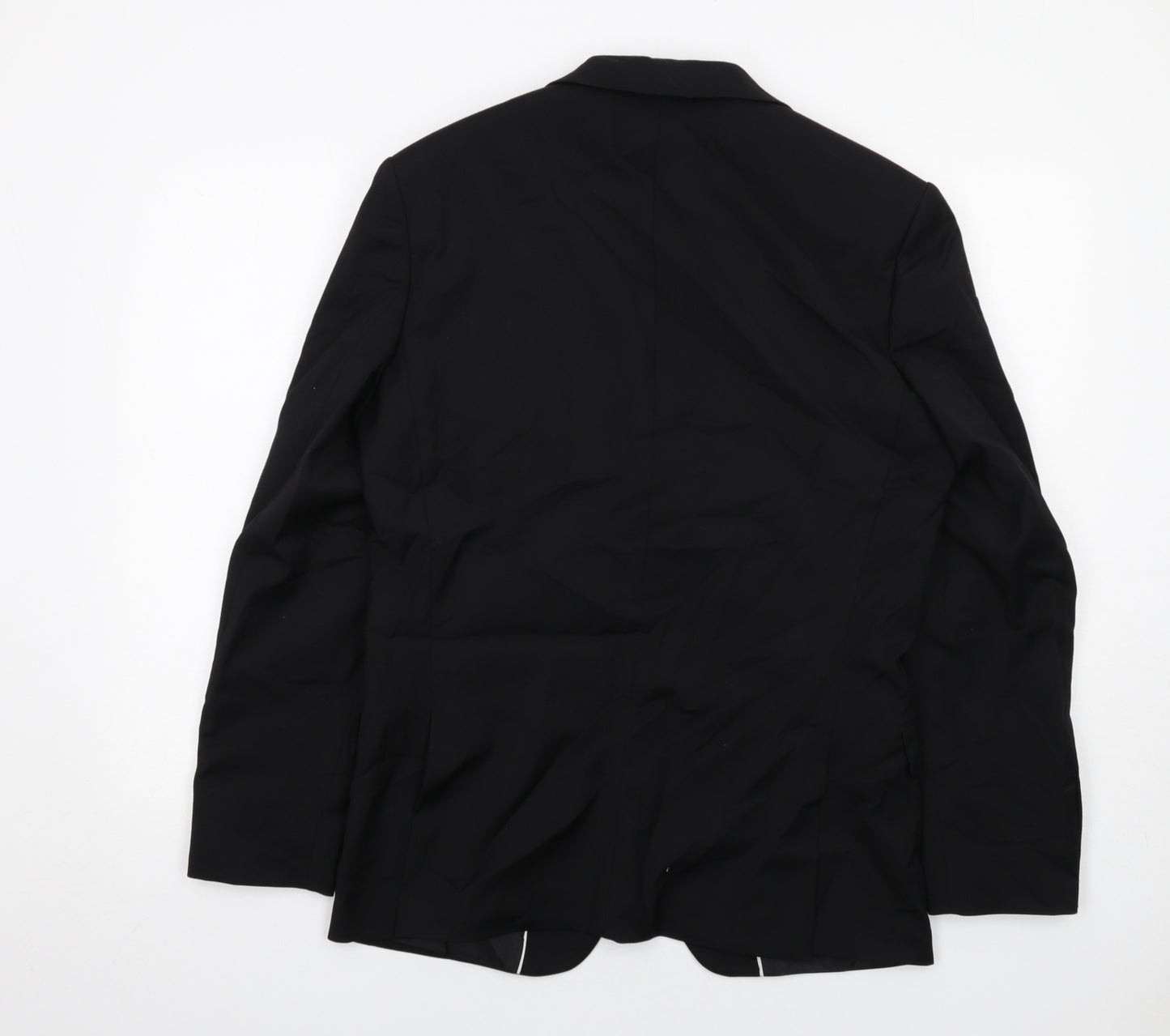 Jeff Banks Mens Black Wool Jacket Suit Jacket Size 38 Regular